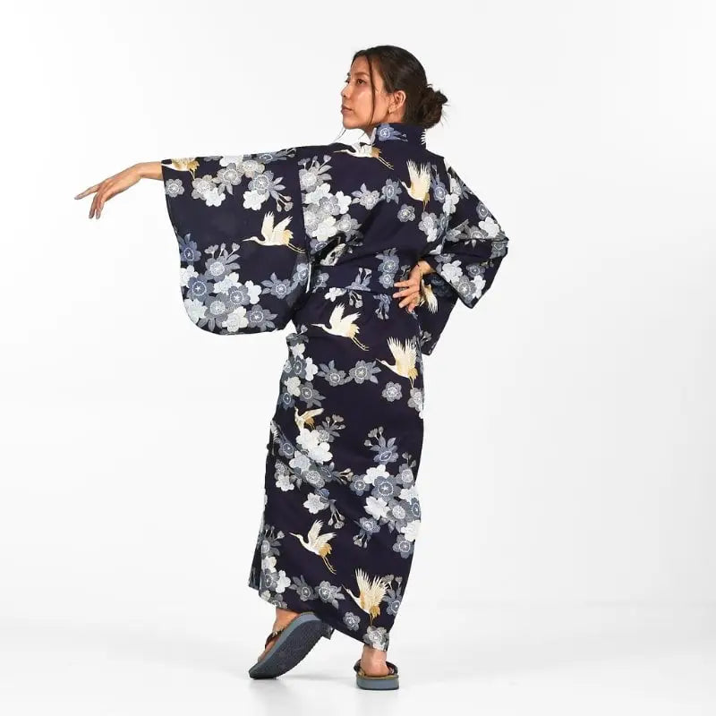 Yukata Kimono donna Sakura to Tsuru