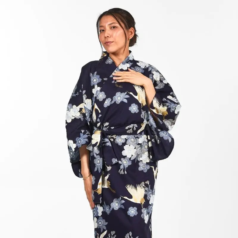 Yukata Kimono donna Sakura to Tsuru