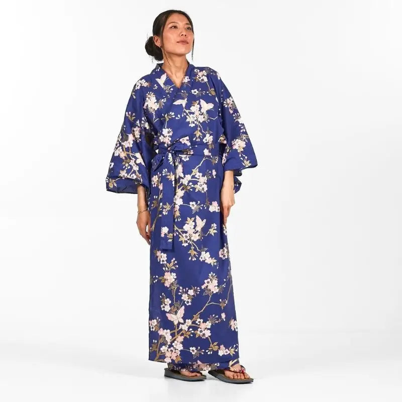 Yukata Kimono Sakura da donna a Chō - M
